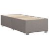 vidaXL Sommier &agrave; lattes de lit avec matelas Taupe 90x200 cm Tissu