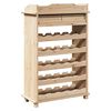 vidaXL &Eacute;tag&egrave;re &agrave; vin Naturel 58 x 28 x 90 cm Bois de pin massif