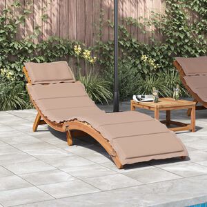 vidaXL Transat Bois d'Acacia Massif Taupe