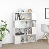 vidaXL Biblioth&egrave;que/S&eacute;parateur de pi&egrave;ce Blanc brillant 100x24x124 cm
