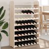 vidaXL Casier &agrave; vin avec panneau sup&eacute;rieur bois de pin massif