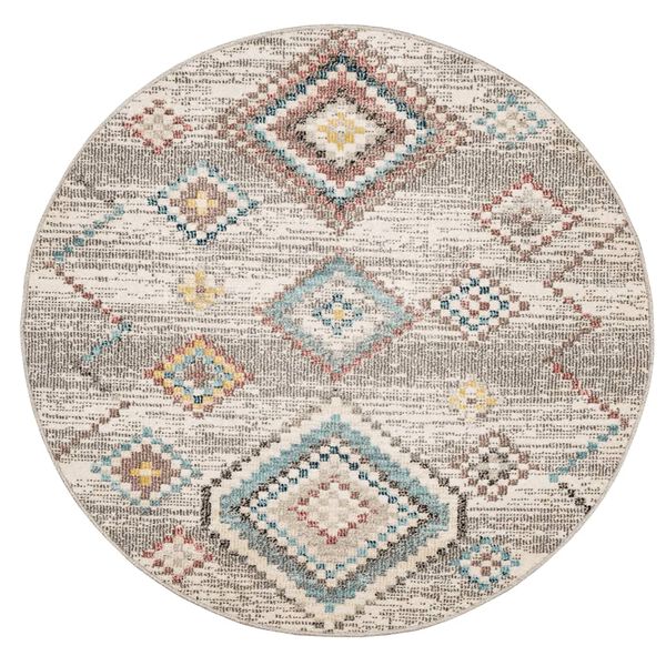 vidaXL Tapis ARBIZU int&eacute;rieur ext&eacute;rieur design vintage &Oslash; 200 cm