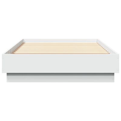 vidaXL Cadre de lit blanc 75x190 cm bois d'ingénierie