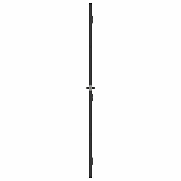 vidaXL Porte int&eacute;rieure mince noir 93x201,5 cm verre tremp&eacute; aluminium
