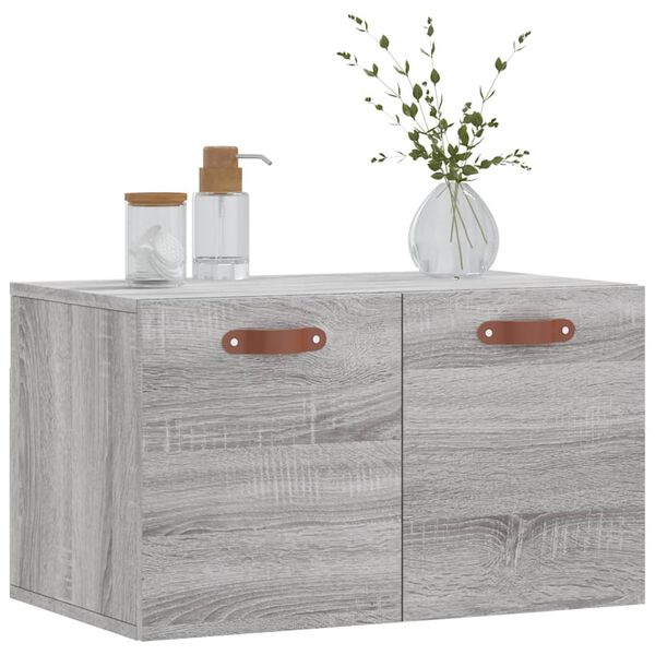 vidaXL Armoire murale Sonoma gris 60x36,5x35 cm Bois d'ing&eacute;nierie