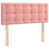 vidaXL Sommier &agrave; lattes de lit avec matelas Rose 90x200 cm Velours