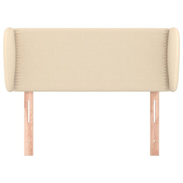 vidaXL T&ecirc;te de lit avec oreilles Cr&egrave;me 83x23x78/88 cm Tissu