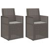vidaXL Chaises de jardin salle &agrave; manger 2 pcs Gris clair PP