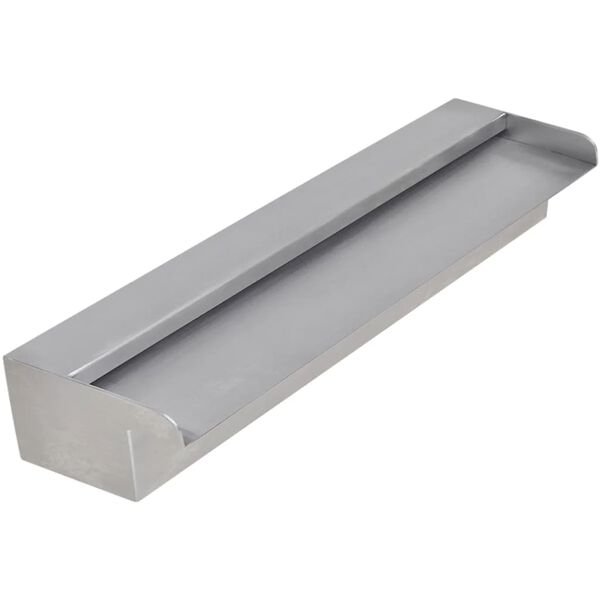 vidaXL Lame d'eau rectangulaire 45 cm Acier inoxydable pour piscine