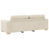 vidaXL Canap&eacute; Beige 221 x 80 x 80 cm Tissu en lin m&eacute;lang&eacute;