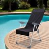 vidaXL Serviettes de chaise d'ext&eacute;rieur 2 pcs Noir 130 x 60 cm