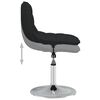 vidaXL Chaises pivotantes &agrave; manger lot de 6 noir tissu