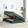 vidaXL Lit avec rangement et matelas Vert fonc&eacute; 140 x 190 cm Velours