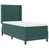 vidaXL Lit &agrave; Ressorts avec Matelas LED Vert fonc&eacute; 90 x 200 cm Velours