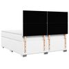 vidaXL Sommier &agrave; lattes de lit avec matelas Blanc 180x200cm Similicuir