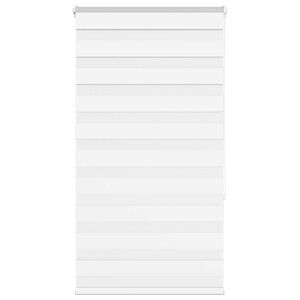 vidaXL Store z&egrave;bre blanc 80x150 cm largeur du tissu 75,9 cm polyester