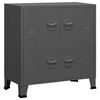 vidaXL Coffre de rangement industriel Anthracite 75x40x80 cm Acier