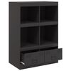 vidaXL Buffet haut noir 67x39x95 cm acier