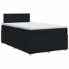 vidaXL Lit boxspring avec matelas Noir 120 x 200 cm Tissu