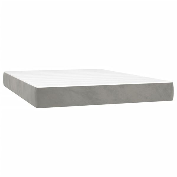 vidaXL Matelas de lit &agrave; ressorts ensach&eacute;s Gris clair 140x190x20 cm