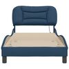 vidaXL Cadre de lit avec LED sans matelas Hvar bleu 90x190 cm tissu
