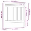 vidaXL T&ecirc;te de lit Blanc 106x4x100 cm Bois massif de pin