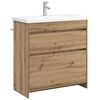 vidaXL Ensemble de mobilier de salle de bain Ch&ecirc;ne artisanal