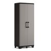 Keter Armoire de rangement avec &eacute;tag&egrave;res Pro noir et gris