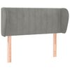 vidaXL T&ecirc;te de lit avec oreilles Gris clair 103x23x78/88 cm Velours