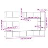 vidaXL Ensemble de meuble TV mural 7 pcs ch&ecirc;ne artisanal
