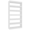 vidaXL Biblioth&egrave;que/S&eacute;parateur de pi&egrave;ce Blanc brillant bois ing&eacute;nierie