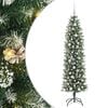 vidaXL Arbre de No&euml;l artificiel slim Vert et blanc 180 cm