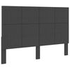 vidaXL T&ecirc;te de lit Gris fonc&eacute; Tissu 140x200 cm