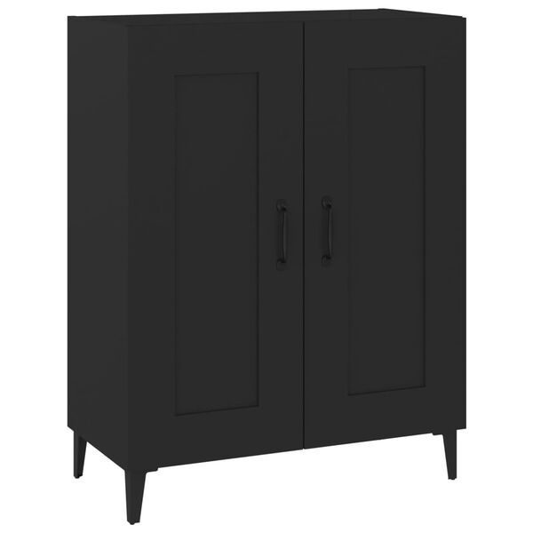 vidaXL Buffet Noir 69,5x34x90 cm Bois d'ing&eacute;nierie