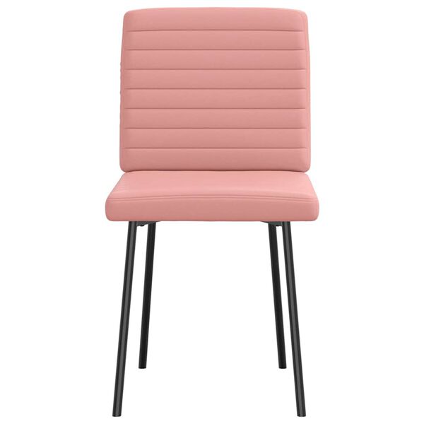 vidaXL Chaises &agrave; manger lot de 2 rose similicuir