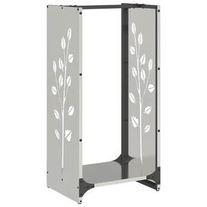vidaXL Portant de bois de chauffage 40x30x80 cm acier inoxydable
