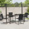 vidaXL Ensemble de salle &agrave; manger pour jardin 5 pcs Noir