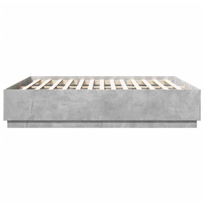 vidaXL Cadre de lit sans matelas gris béton 180x200 cm