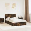 vidaXL Lit de Rangement Ch&ecirc;ne fum&eacute; 120 x 190 cm Bois d'ing&eacute;nierie