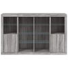 vidaXL Buffets avec lumi&egrave;res LED 3 pcs sonoma gris bois d'ing&eacute;nierie