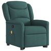 vidaXL Fauteuil inclinable de massage Vert fonc&eacute; Tissu