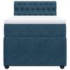 vidaXL Sommier &agrave; lattes de lit avec matelas bleu 90x190 cm velours