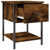 vidaXL Tables de chevet 2pcs ch&ecirc;ne fum&eacute; 34x35,5x45cm bois d&rsquo;ing&eacute;nierie