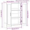 vidaXL Armoire &agrave; vitrine Noir 82,5x30,5x115 cm Bois d'ing&eacute;nierie
