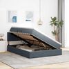 vidaXL Lit de Rangement avec matelas Gris fonc&eacute; 140 x 200 cm Velours