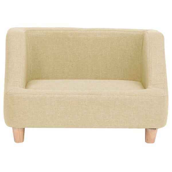 vidaXL Canap&eacute; pour chien Cr&egrave;me 60x37x39 cm Lin
