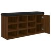 vidaXL Banc &agrave; chaussures ch&ecirc;ne marron 102x32x50 cm bois d'ing&eacute;nierie