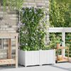 vidaXL Cache-pot de jardin 2 pcs Blanc 80 x 40 x 143 cm Acier