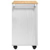 vidaXL Chariot de cuisine Blanc 72,5 x 45 x 80 cm Bois de Pin Massif