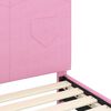 vidaXL Cadre de lit pour enfants avec t&ecirc;te de lit Rose 90 x 190 cm
